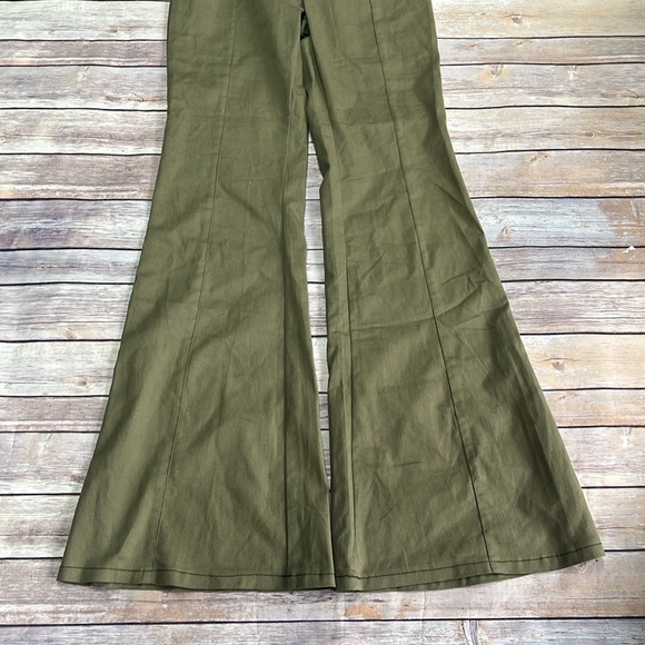 Jealous Tomato Olive Green Flare Jumpsuit - Picture 3 of 7